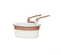 Cesta coladora colgante para fregadero de cocina para tubería de grifo, diseñada para la recogida de residuos de alimentos y drenaje suave del agua sin taladrar (blanco)