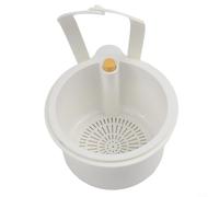 Cesta coladora de fregadero, drenaje de fregadero de cocina colgante, recogedor de residuos de alimentos para fregadero, cesta de drenaje colgante para fregadero (blanco uno)