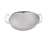 Cesta coladora de malla fina de acero inoxidable con asas dobles para uso en cocina, tamiz de harina y filtro de alimentos con diseño apilable (25 cm)