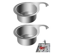 Cesta coladora Fregadero Acero Inoxidable | Paquete 2 filtros Fregadero Swan para Cocina | Cesta Colgante para Recoger Alimentos | Cesta Almacenamiento Esquina para coladores Fregadero