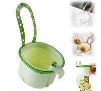 Cesta coladora para fregadero de cocina, cesta coladora autolimpiante de uso general, prensa manos libres para vaciar, evita obstrucciones y rasguños desordenados