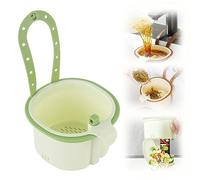 Cesta coladora para fregadero de cocina, escurridor colgante de grifo con descarga automática de prensa, recogedor de residuos de alimentos autolimpiante y soporte de esponja, colador de drenaje de