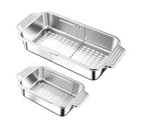 Cesta coladora telescópica para colgar sobre el fregadero, colador antiobstrucciones, para verduras, frutas, pasta, utensilios de cocina, hogar, apartamento, restaurante