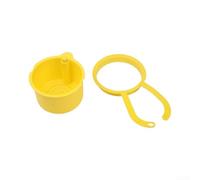 Cesta coladora verde para fregadero a presión con diseño desmontable y parte inferior que se puede abrir para un lavado eficiente de frutas y captura de desechos (amarillo)