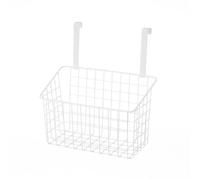 Cesta colgante con rejilla blanca de metal de 26x17x28 cm - LOLAhome