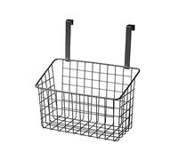 Cesta colgante con rejilla negra de metal de 26x17x28 cm -