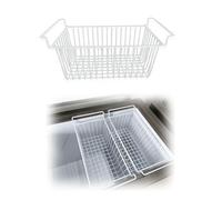 Cesta Colgante Congelador, Estante Rejilla Nevera, Organizador Alambre | Acero al carbono，39-58cm longitud x 22cm ancho x 20cm alto，Diseño compartimentado(L:50 cm)