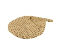 Cesta colgante de yute tejida a mano para verduras y frutas, organizador de almacenamiento de pared de cuerda de algodón para cocina, cebollas, gare (E(25 x 31 cm)