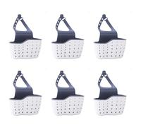 Cesta colgante para grifo de cocina que ahorra espacio con diseños ajustables, estante de drenaje resistente para esponja, organizadores colgantes de fregadero de doble capa
