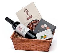 Cesta con Vino Crianza y Delicatessen Selectas