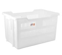 Cesta Contenedor Perforado Apilable 60x50 Blanco Giganplast