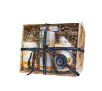 Cesta cosmética de miel con AOVE La Chinata - Set de belleza natural para el cuidado de la piel y manos - Con Protección SPF15