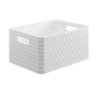Cesta Country En Polipropileno Color Blanco Cm 37X28X19Cm