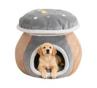 Cesta cubierta para gatos - Nicho para perros en forma de hongo parcialmente cerrado | Casas para gatos de interior - para dormitorio, balcón, apartamento, casa, cachorro y animal
