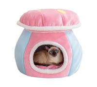 Cesta cubierta para gatos - nido de sueño cálido y cómodo de invierno con colchón extraíble - nido de sueño en cueva cálido, cachorro de interior, sala de estar, dormitorio, balcón, apartamento, casa