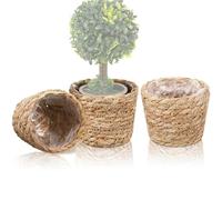 Cesta De 3 Piezas Impermeable Con Revestimiento Impermeable | Cestas De Interior | Para Terraza Porche Entrada Exhibición Exterior Plantación Árbol Centro Mesa Piso Oficinas