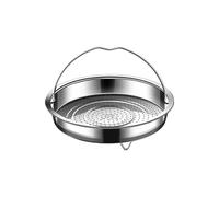 Cesta de acero inoxidable con asa, colador de alimentos, bandejas de vapor, rejillas para vaporizar, rejilla para vaporizar, estante para verduras para bandeja