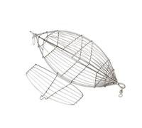 Cesta de acero inoxidable para cebos de pesca, señuelo de pesca, comedero de aparejos de pesca reforzado, práctico soporte para cebos de bagre