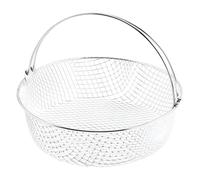 Cesta de acero inoxidable para freidora de aire, vaporizador de acero inoxidable, adecuada para cocina, por lo que es una herramienta esencial de cocina diseñada para un uso duradero con una