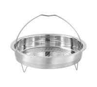 Cesta De Acero Inoxidable Para Vegetales Y Patatas,20 cm | tres patas elevadas de soporte, estable sobre agua, mango integrado, agujeros de cocción uniformes, versátil para huevos y