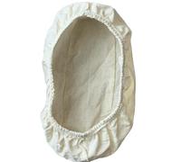 Cesta de algodón natural con cubierta de tela, cesta de fermentación para masa de pan, apoyo a una fermentación óptima y elevación (17 x 12 x 8 cm)