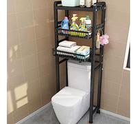 Cesta de almacenamiento ajustable antideslizante para baño, organizador de malla extraíble, solución de ahorro de espacio para inodoros, perfecta para la organización del hogar y el baño