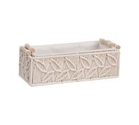 Cesta de almacenamiento Boho - decorativa trenzada organizadora multiusos, acento bohemio hecho a mano, almacenamiento compacto para el hogar | para habitación de los niños, apartamento