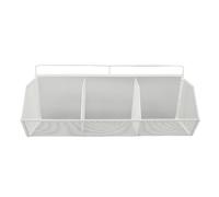 Cesta de Almacenamiento de 3 Cuadrículas Cesta Alambre Alambre Metal 3 Grid Medro Medido Montada Organizador Almacenamiento Apertura Inclinada para Almacenar Frutas Tocador Libros Toallitas Húmedas