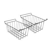 Cesta de Almacenamiento de Alambre para Congelador, 2 Unidades, con Revestimiento de PE, Organizador para Colgar, Metal Duradero, Fácil Mantenimiento, (Largo 41,5 cm x Ancho 24,5