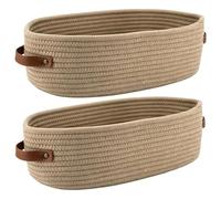 Cesta De Almacenamiento De Baño Tejida, Mango Ergonómico, 33x15x10cm, Cesta De Almacenamiento De Mimbre, Cestas Decorativas De Papel Higiénico, Diseño Que Ahorra Espacio, Para Guardería, Dormitorio, S