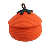 Cesta de almacenamiento de calabaza: resistente al polvo, sostenedor festivo de cuerdas, organizador funcional, recipiente versátil para artículos pequeños Libros de ropa Bocadillos | Cesta temática