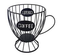 Cesta de almacenamiento de cápsulas de café de metal para Nespresso Vertuo y Original Line, organizador de 40 tazas con diseño abierto para encimera de cocina, color negro u dorado