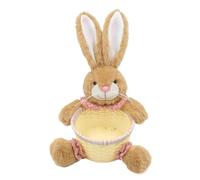 Cesta De Almacenamiento De Dulces Con Decoración De Conejito De Pascua, Con Asa, 26x18x11 Cm, Lindo Recipiente Para Huevos Con Forma De Conejo, Cubo De Pascua Para Niños, Uso Multiusos, Para E