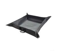 Cesta de almacenamiento de fieltro plegable portátil con material impermeable y gancho de aluminio, organizador multiusos para el hogar, oficina y actividades al aire libre (gris)