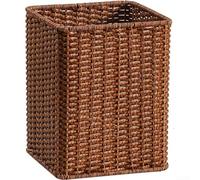 Cesta de almacenamiento de gran capacidad similar al mimbre para el hogar, cocina, sala de estar, baño, contenedor organizador superior abierto para juguetes de desecho, diseño rústico resistente