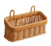 Cesta De Almacenamiento De Hierbas Marinas - Hampers De Pantalla Tejida A Mano | Bandeja De Frutas De Gourmandia De Pared Versátil, Cestas De Estantería Organizador Tejidas Portátiles Para Entrada