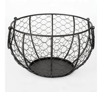 Cesta de almacenamiento de huevos hecha de hierro para la colección de aperitivos y frutas de cocina