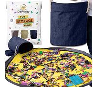 Cesta de almacenamiento de juguetes y tapete de juego, organizador de almacenamiento de juguetes de ladrillos de construcción, ordenado con facilidad, bolsa de almacenamiento plegable XL para niños,