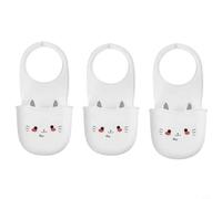 Cesta de almacenamiento de plástico para fregadero de cocina con separación en seco y húmedo, escurridor colgante para esponjas y trapos, organización que ahorra espacio para fregadero y pared, color