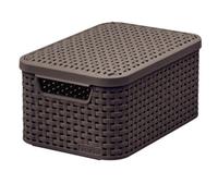 Cesta de almacenamiento estilo ratán 4 colores Curver S y M caja con tapa