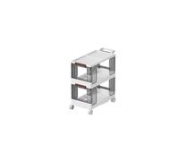 Cesta de almacenamiento for equipos deportivos fitness, mamparo extraíble, cilindro multifunción(2Layer Grey)