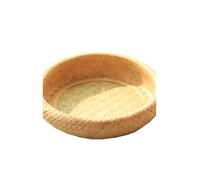 Cesta de almacenamiento frutas tejida a mano, forma redonda mimbre for sala estar, cocina, aperitivos y pasteles, 1 Uds para Frutas(6.5 * 30cm)