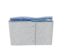 Cesta de almacenamiento: organizador plegable de tela de fieltro con lados resistentes, mantiene las habitaciones Tidy and Neat, Home Storage for Living Room Bedroom Bathroom, Soft Felt Gray Style for