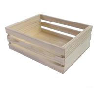 Cesta de almacenamiento, paquete de 1 o 3 cajas de madera de pino para miniaturas, tamaños personalizables, organizar manualidades objetos pequeños, decoración rústica ligera para casa de muñecas DIY