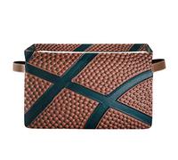 Cesta de almacenamiento para juguetes con impresión de baloncesto BIGJOKE con asas de tela para guardería, guardería y oficina