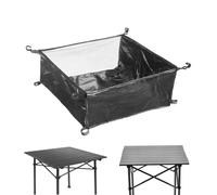 Cesta de Almacenamiento para Mesa de Campamento, Organizador de Malla para Debajo de la Mesa, Soporte portátil para Equipos, Bolsa de Almacenamiento Plegable Resistente con múltiples