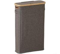 Cesta de almacenamiento plegable para pañuelos con tapa dispensadora para organización de gran capacidad de pañuelos y artículos del hogar (gris)