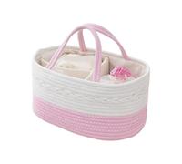 Cesta de almacenamiento tejida de cuerda de algodón para padres primerizos que mantienen al bebé limpio y accesible organizador organizador organizador cesta de almacenamiento de pañales