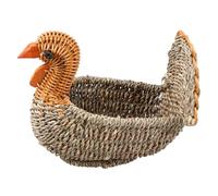 Cesta de Almacenamiento Tejida de Madera Diseño de Pavo Varios estilos