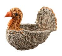 Cesta de Almacenamiento Tejida Patrón Pavo de Madera Varios estilos